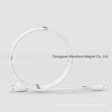 [One Meter White] Android Interface * Magnetic Storage Data Line Permanent Magnet Fast Charging Powerful Portable Magic Charging Line